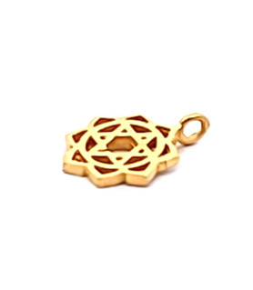 Herz Chakra silber vergoldet  - 1