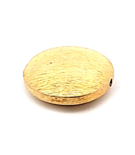 Discus Silberperle satiniert vergoldet 18 mm  - 1