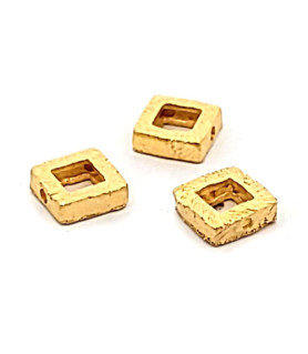 Square - silver element, gold-plated satin finish 7 mm  - 1