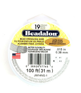 Beadalon Schmuckdraht 19 Stränge metallic satin gold Beadalon - 1