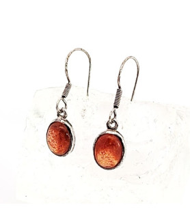 Earrings sunstone  - 3