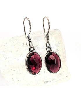 Faceted garnet earrings  - 1