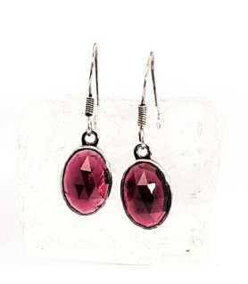 Faceted garnet earrings  - 2