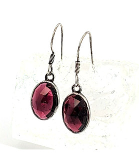 Faceted garnet earrings  - 3