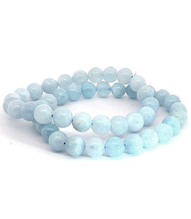 Aquamarin Armband 8 mm  - 1