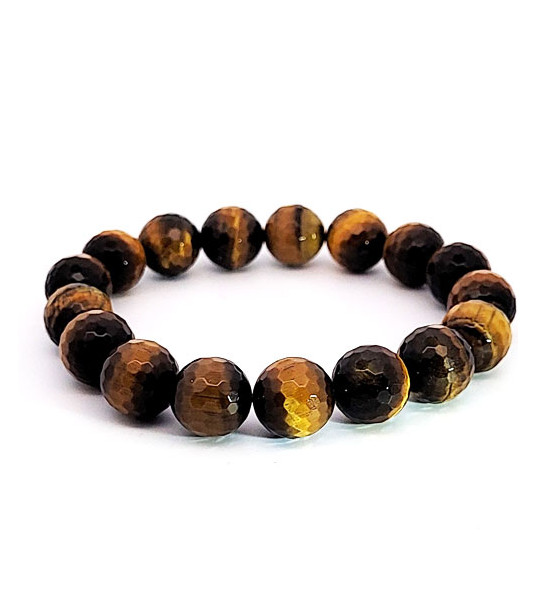 Tiger's eye bracelet 12 mm  - 1