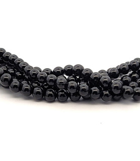 Tourmaline black, ball strand  - 1