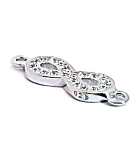 Infinity silver element rhodium-plated with zirconia  - 1