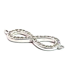 Infinity silver element rhodium-plated with zirconia  - 1