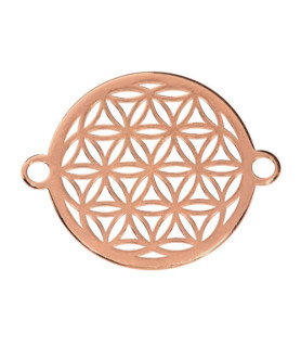 Flower of life silver element rose gold-plated  - 1