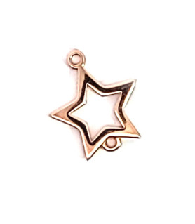 Star silver element rose gold plated small  - 2