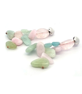 Ohrringe Beryll multicolor mit Stecker  - 1