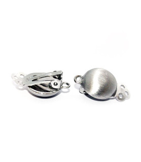 Earclip patent round small, silver rhodium plated, satin Steindesign - 3