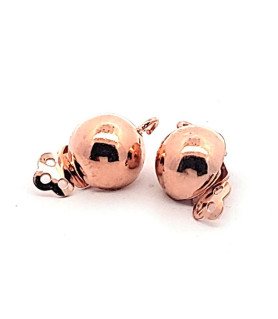 Ohrclipspatent 12 mm, Silber rosé vergoldet  - 1
