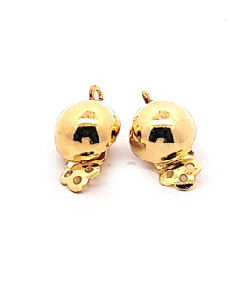 Ear clip patent 12 mm, rose gold-plated silver  - 1