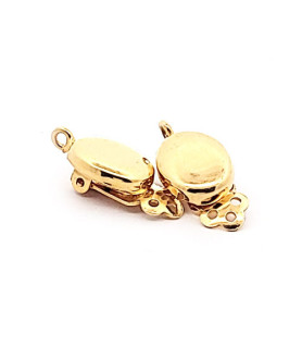 Ear clip patent oval, gold-plated silver  - 1