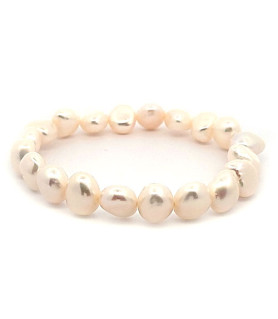 White pearl bracelet, potato  - 2