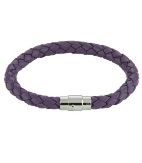Juno plum leather bracelet Steindesign - 1
