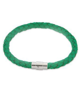 Leder Armband Juno grün Steindesign - 1