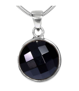 Spinel gemstone pendant round faceted Steindesign - 1