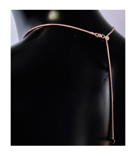 Snake chain - infinitely adjustable, 925 silver rose gold-plated Steindesign - 3