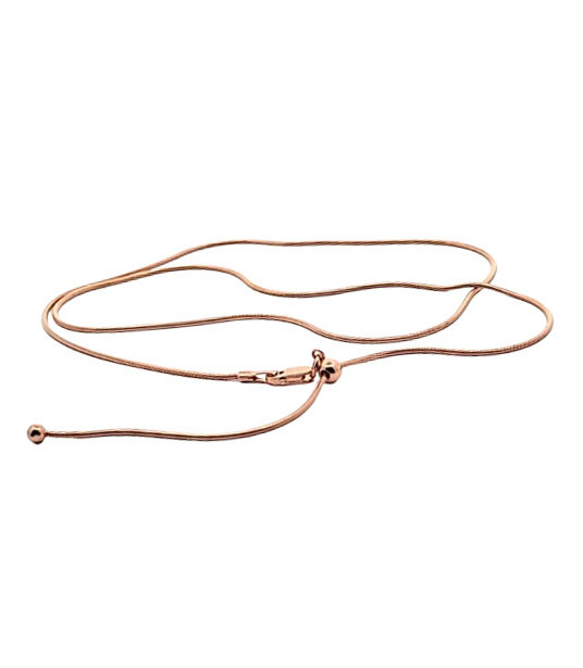 Snake chain - infinitely adjustable, 925 silver rose gold-plated Steindesign - 1