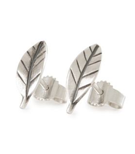 Leaves of hope - Trollbeads silver stud earrings Trollbeads - das Original - 1