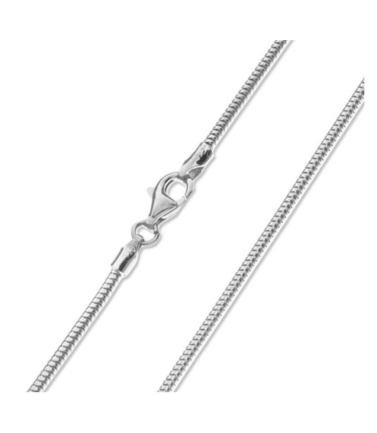 Snake chain with lobster clasp 1.2 mm silver rhodium-plated Steindesign - 1 Snake chain with lobster clasp 1.2 mm silver rhodium-plated Steindesign - 1
