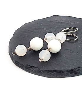 White agate earrings  - 1