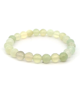 Prehnit Armband 8 mm facettiert  - 1