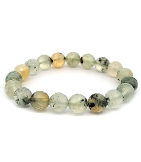 Prehnit Armband 10 mm facettiert  - 2