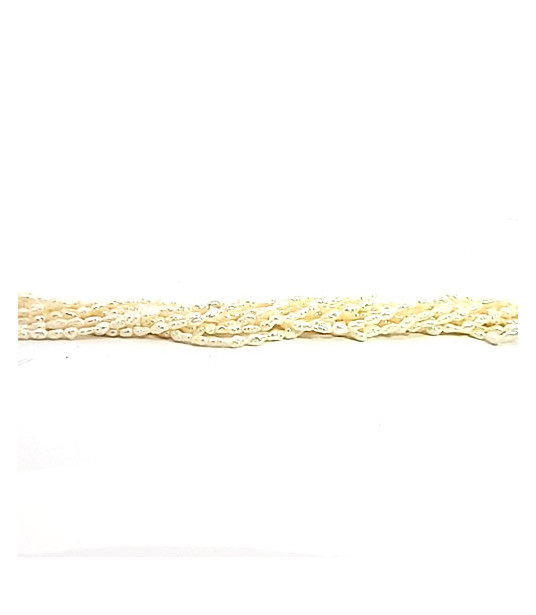 Perle weiß, Strang Rice mini 2,5 x 4 mm - 1 Perle weiß, Strang Rice mini 2,5 x 4 mm - 1