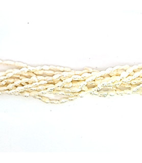 Perle weiß, Strang Rice mini 2,5 x 4 mm  - 2
