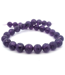 Amethyst, Strang facettiert 14 mm  - 1