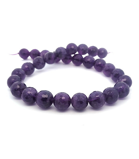 Amethyst, Strang facettiert 14 mm - 1 Amethyst, Strang facettiert 14 mm - 1
