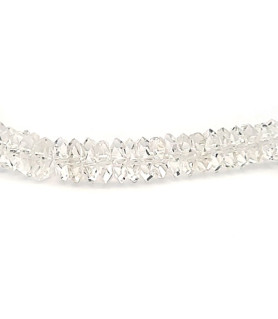 Bergkristall, Strang facettiert Diamond Cut 3 x 9 mm  - 1