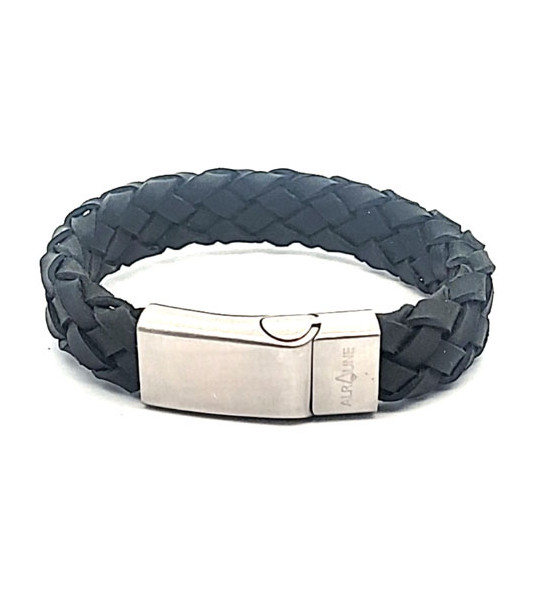 Leather bracelet Carthage black  - 1