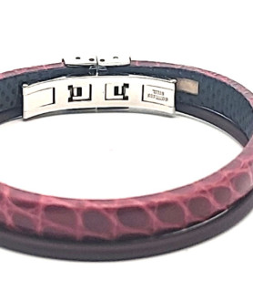 Wendestein Bracelet, alligator leather bordaux, 19 cm  - 3