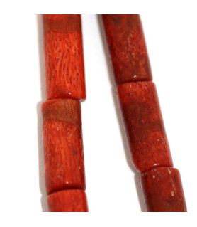 foam coral red, cylinder strand 5 x 14mm  - 1