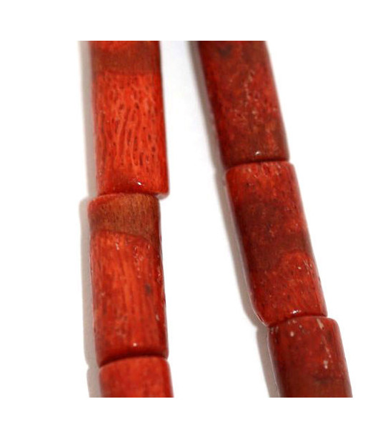 foam coral red, cylinder strand 5 x 14mm  - 1