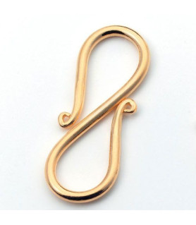 S-buckle 30mm, silver gold plated  - 1