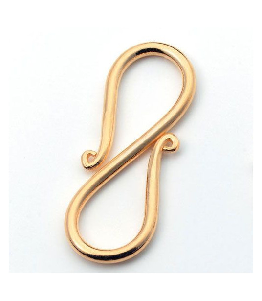 S-buckle 30mm, silver gold plated  - 1