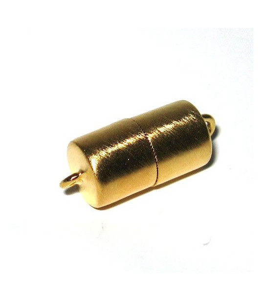 Magnetzylinderschließe 10mm, Silber vergoldet satiniert  - 1