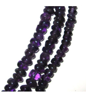 Amethyst Button 6mm  - 1