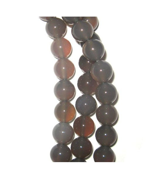 Achat grau, Kugelstrang 10mm - 1 Achat grau, Kugelstrang 10mm - 1