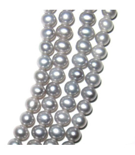 Perle grau, rund 7mm  - 1