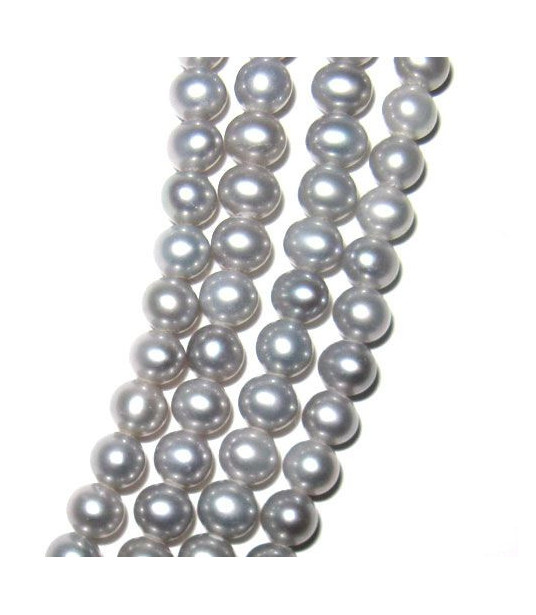 Pearl grey, round  - 1