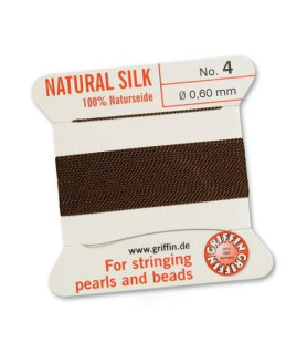 Bead Cord silk brown Griffin - 1