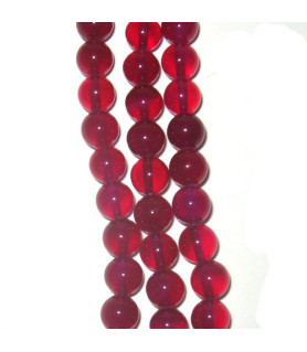 agate pink, ball strand 8mm  - 1