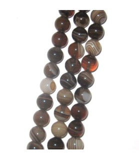 agate brown, ball strand 8mm  - 1